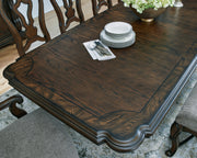 [EXCLUSIVE] Maylee Dark Brown Dining Table and 8 Chairs - DMV FurnitureDining Room Set