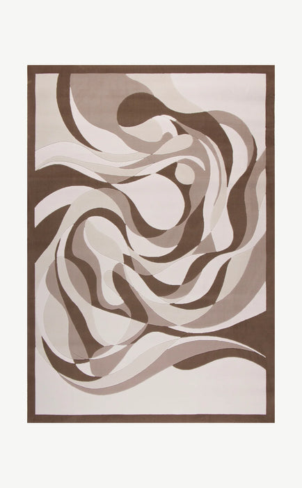 Tabriz 5 by 7 White/Light Brown (F0754A)