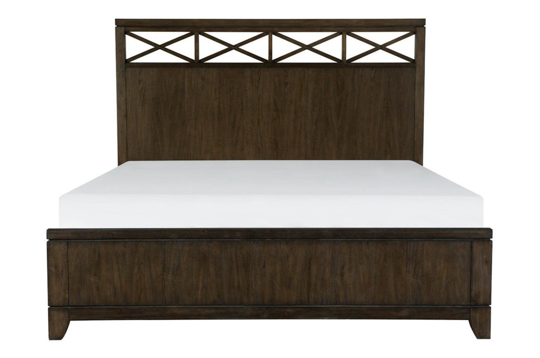 Griggs 6 Piece Eastern King Bed Set In Dark Brown 1669K-1Ek-6Set | Homelegance