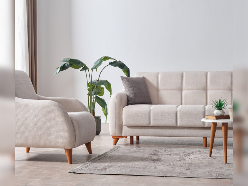 Fabia 3-pieces (Sofa & Loveseat & Chair) Livingroom in Cream - 200-ELIF-FAB-A413-321