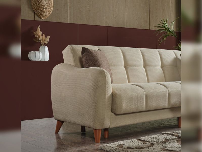 Fabia Convertible Loveseat in Beige - 200-ELIF-FAB-A412-2