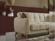 Fabia Convertible Loveseat in Cream - 200-ELIF-FAB-A413-2