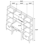 Fabian Bookshelf Bridge with Cubbies Distressed Light Brown - 802044
