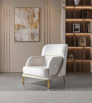 Fabiana Ivory Velvet Chair - FABIANAIV-CHAIR