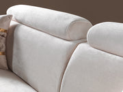 Fabiana Ivory Velvet Loveseat - FABIANAIV-L