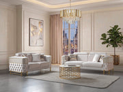 Fabiana Ivory Velvet Loveseat - FABIANAIV-L