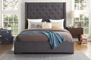 Fairborn Gray King Platform Bed with Storage Footboard - 5877KGY-1EKDW - DMV Furniture