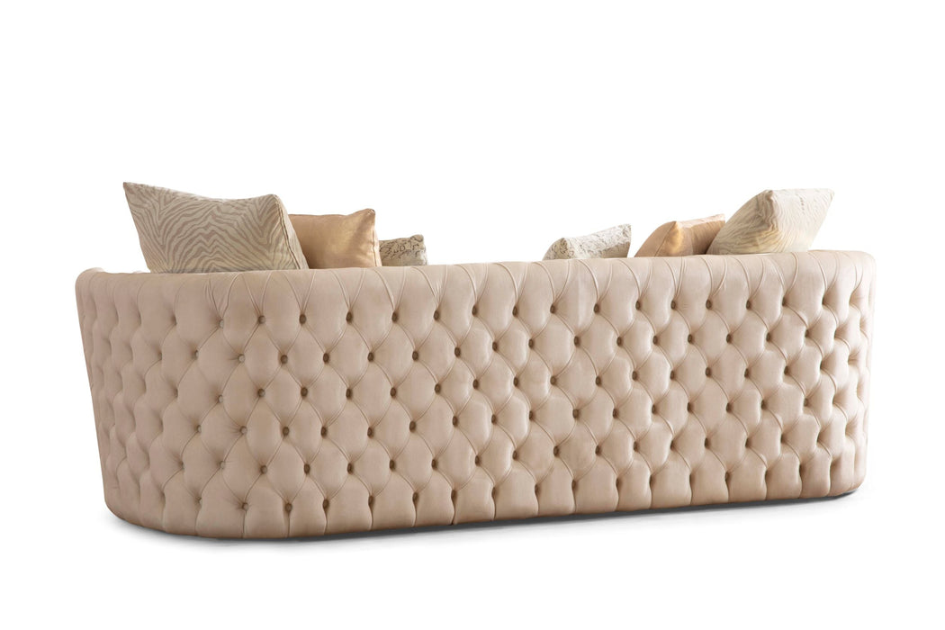 Fanci Ivory Velvet Living Room Set