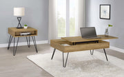Fanning Engineered Wood Side End Table Golden Oak - 723367