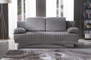 Fantasy 3 Seat Sleeper (Valencia Grey Plain Fabric) 1 Piece - DMV FurnitureSleeper Sofa