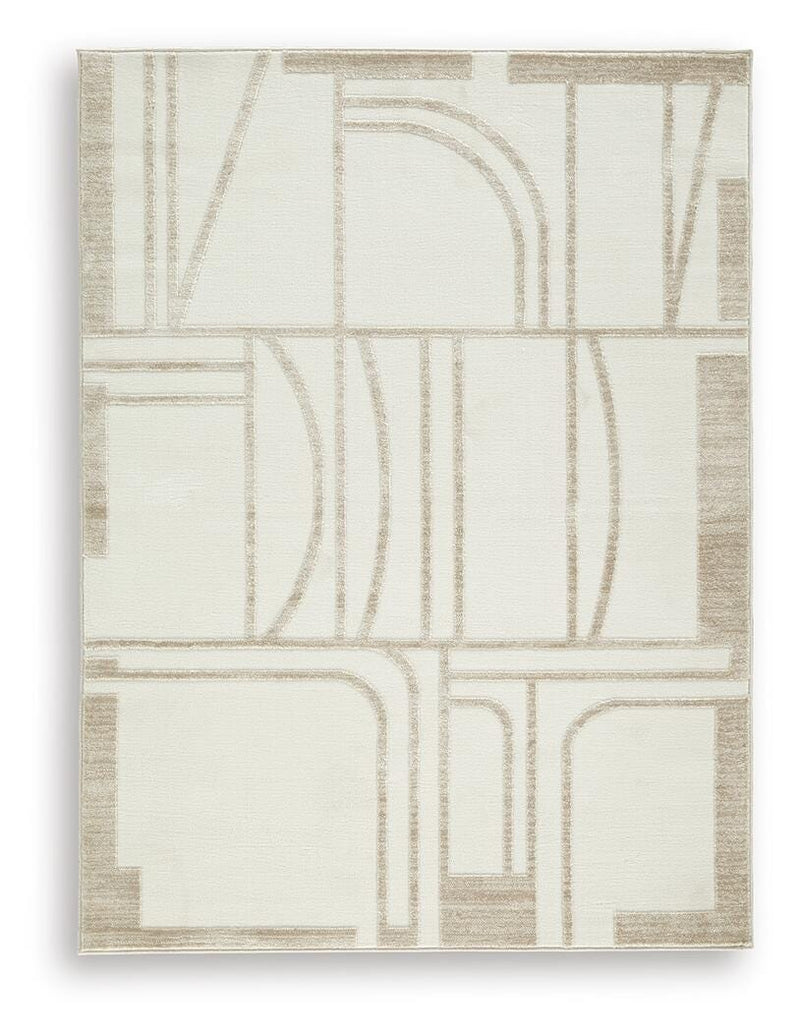 Farongrove Ivory/Beige 5'3" x 7' Area Rug - R407672