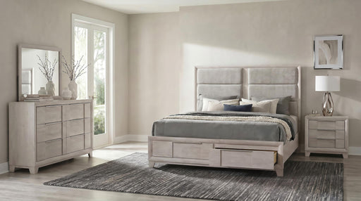 Farre 4-piece Eastern King Bedroom Set Washed Grey - 225110KE-S4