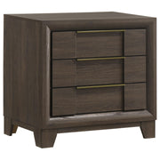 Farre 4-piece Eastern King Storage Bedroom Set Dark Brown / Beige - 225320KE-S4
