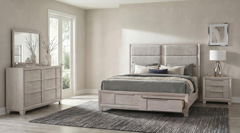 Farre 4-piece Queen Bedroom Set Washed Grey - 225110Q-S4