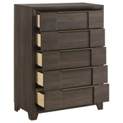 Farre 5-drawer Chest of Drawers Dark Brown - 225325