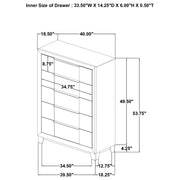 Farre 5-drawer Chest of Drawers Dark Brown - 225325