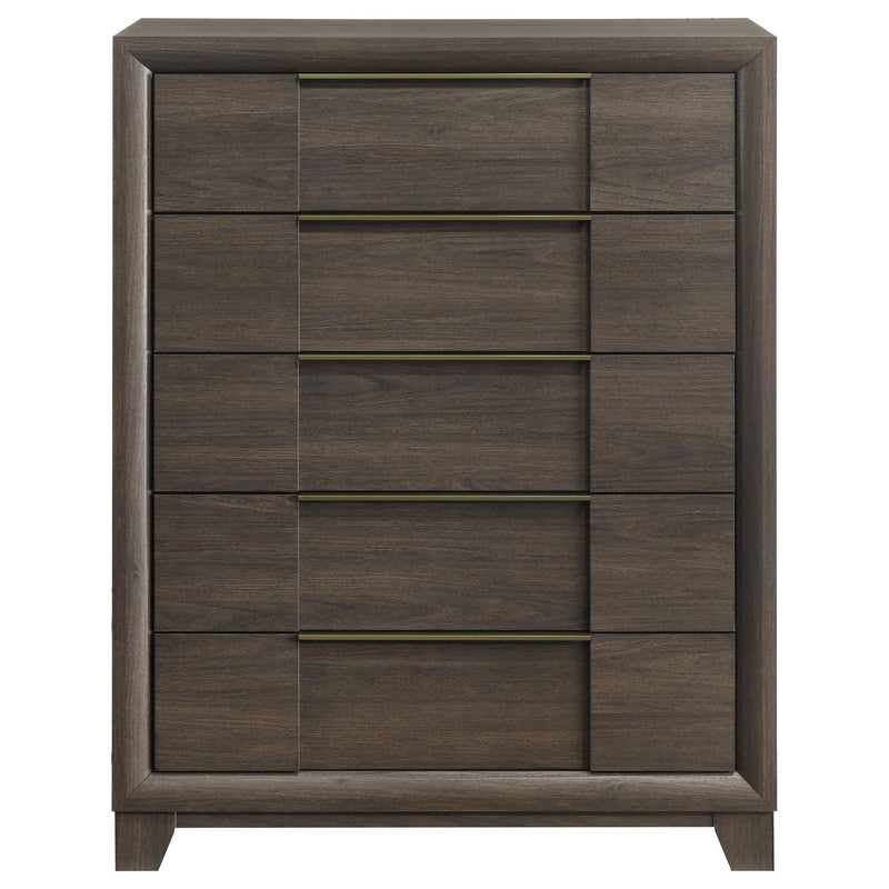 Farre 5-drawer Chest of Drawers Dark Brown - 225325