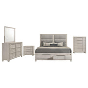 Farre 5-piece Queen Bedroom Set Washed Grey - 225110Q-S5