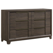 Farre 5-piece Queen Upholstered Bedroom Set Dark Brown / Beige - 225321Q-S5