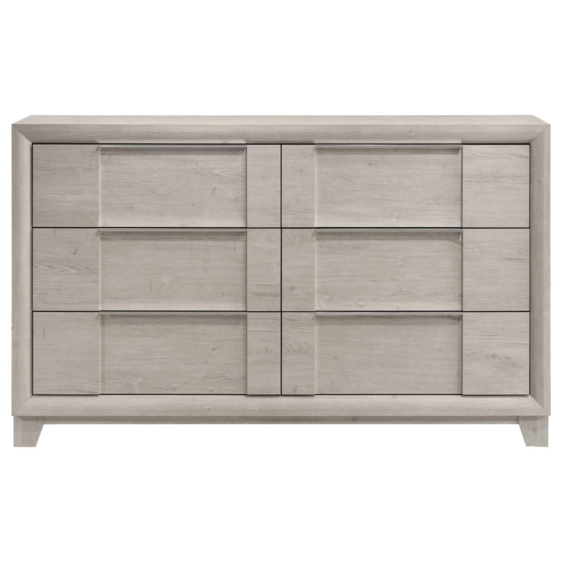 Farre 6-drawer Dresser Washed Grey - 225113