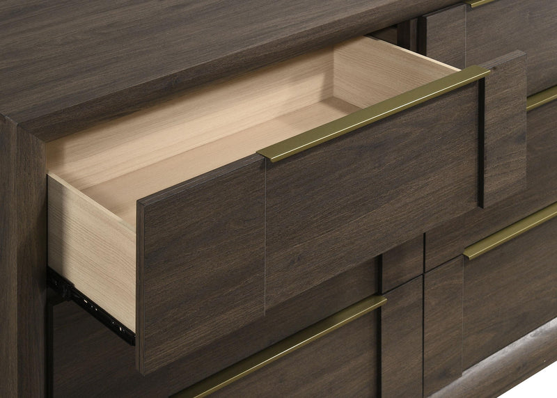 Farre 6-drawer Dresser with Mirror Dark Brown - 225323M