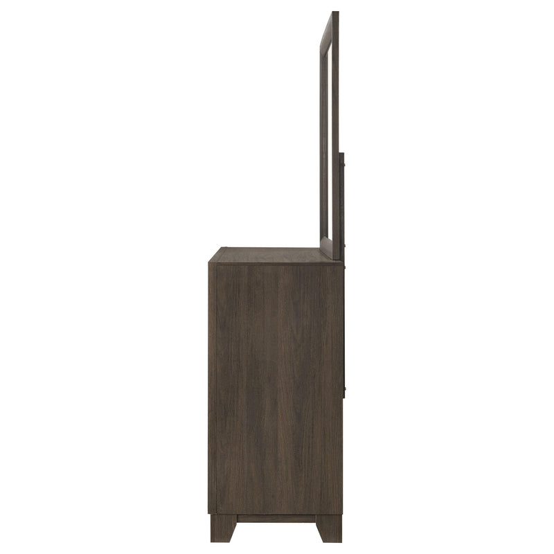 Farre 6-drawer Dresser with Mirror Dark Brown - 225323M