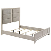 Farre Queen Upholstered Platform Panel Bed Washed Grey - 225111Q