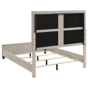 Farre Queen Upholstered Platform Panel Bed Washed Grey - 225111Q
