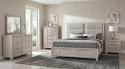 Farre Queen Upholstered Storage Platform Bed Washed Grey - 225110Q