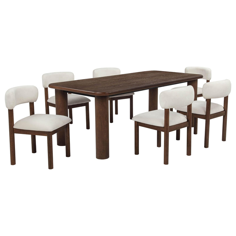 Faulkner 7-piece 84-inch Extension Dining Set Cream - 115601-S7A