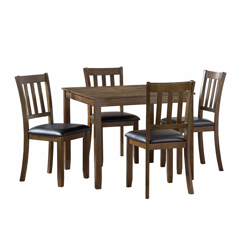 Faust Charcoal Brown 5 - Piece Dining Set - DMV FurnitureDining Room Set