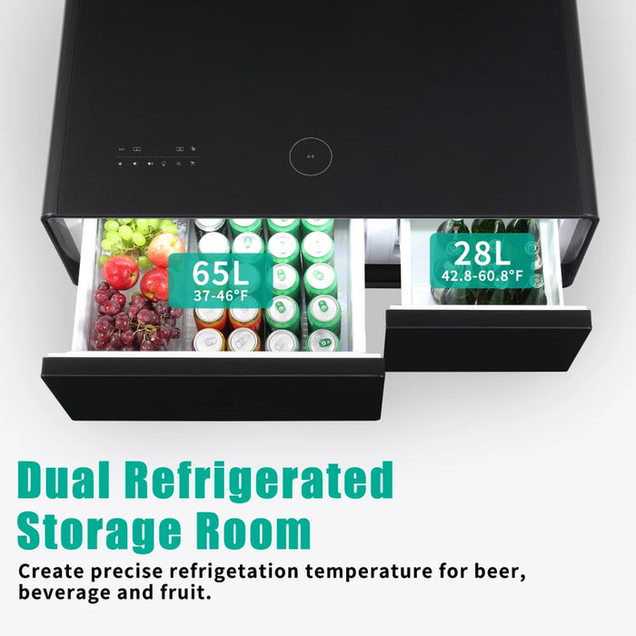 Party Time Modern Smart Coffee Table with Built-in Fridge