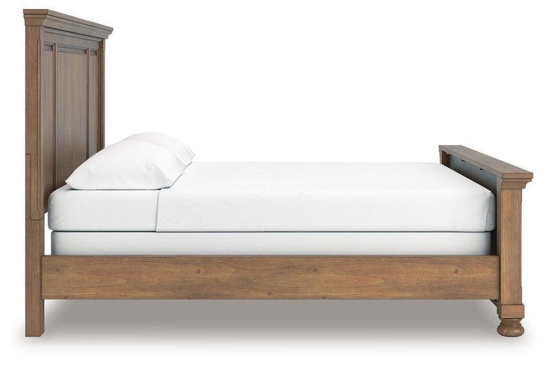 Feddinger California King Panel Bed with Dresser and Nightstand in Medium Brown - PKG022331