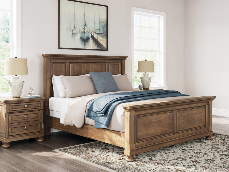 Feddinger California King Panel Bed with Dresser and Nightstand in Medium Brown - PKG022331