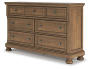 Feddinger California King Panel Bed with Dresser in Medium Brown - PKG022330