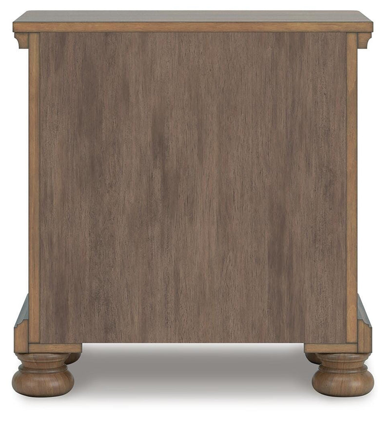 Feddinger King Panel Bed with Dresser and Nightstand in Medium Brown - PKG022323