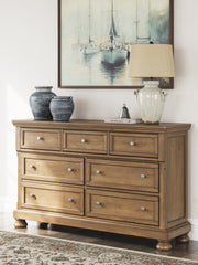 Feddinger King Panel Bed with Dresser and Nightstand in Medium Brown - PKG022323