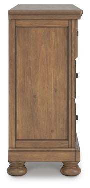 Feddinger King Panel Bed with Dresser in Medium Brown - PKG022322