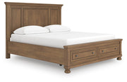 Feddinger Medium Brown California King Panel Storage Bed - PCB779B13