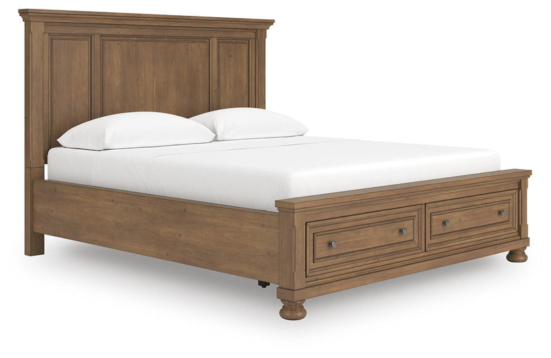 Feddinger Medium Brown California King Panel Storage Bed - PCB779B13