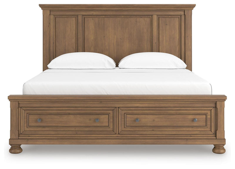 Feddinger Medium Brown California King Panel Storage Bed - PCB779B13