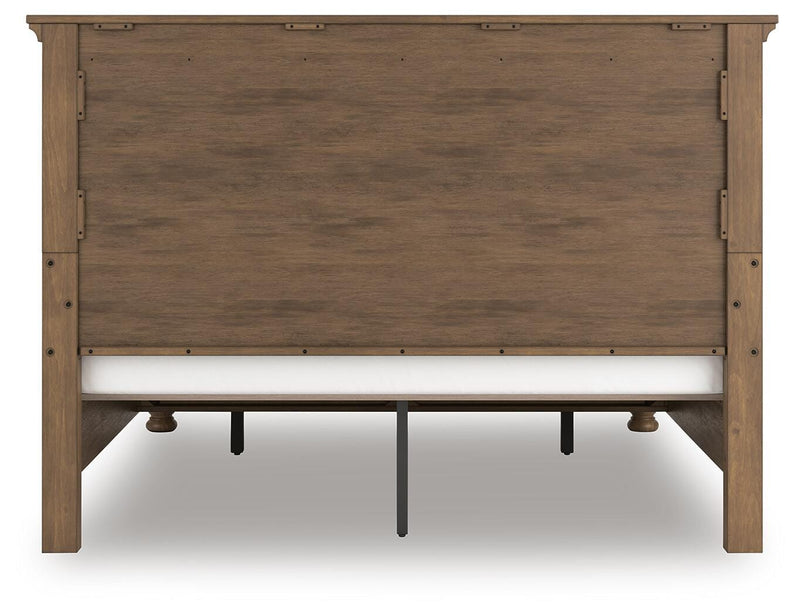 Feddinger Medium Brown King Panel Storage Bed, Dresser, Mirror, Chest and Nightstand - PCB779B17