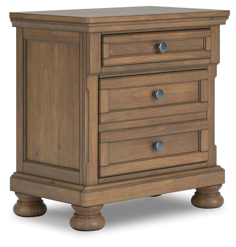Feddinger Medium Brown King Panel Storage Bed, Dresser, Mirror, Chest and Nightstand - PCB779B17