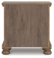 Feddinger Medium Brown King Panel Storage Bed, Dresser, Mirror, Chest and Nightstand - PCB779B17