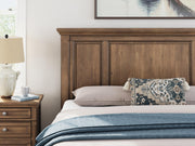 Feddinger Medium Brown King Panel Storage Bed, Dresser, Mirror, Chest and Nightstand - PCB779B17