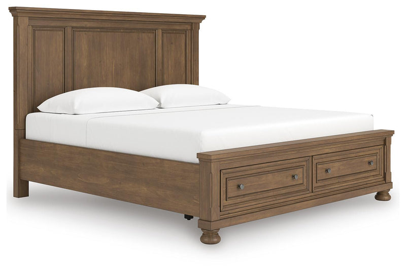 Feddinger Medium Brown King Panel Storage Bed - PCB779B12