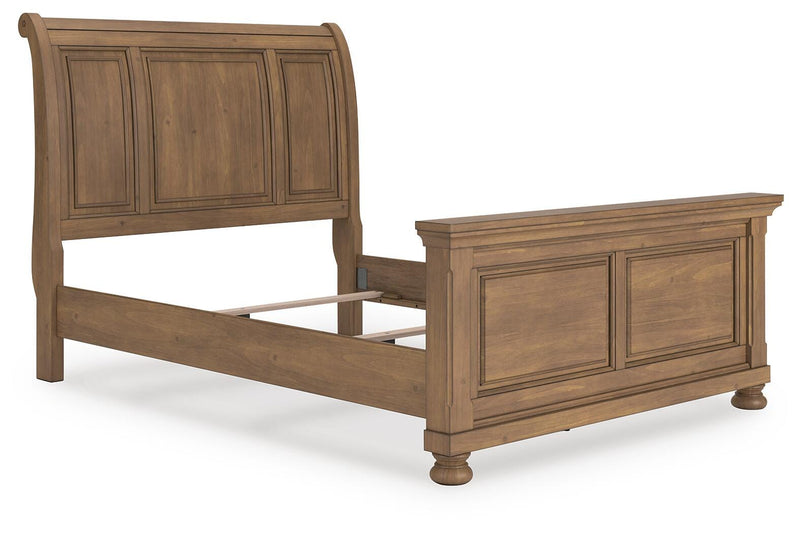 Feddinger Medium Brown Queen Sleigh Bed - PCB779B14