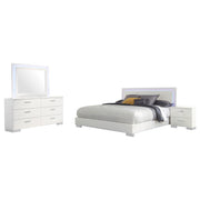 Felicity 4-piece California King Bedroom Set White Gloss - 203500KW-S4L