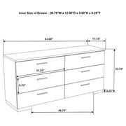 Felicity 4-piece Eastern King Platform Bedroom Set White - 203510KE-S4