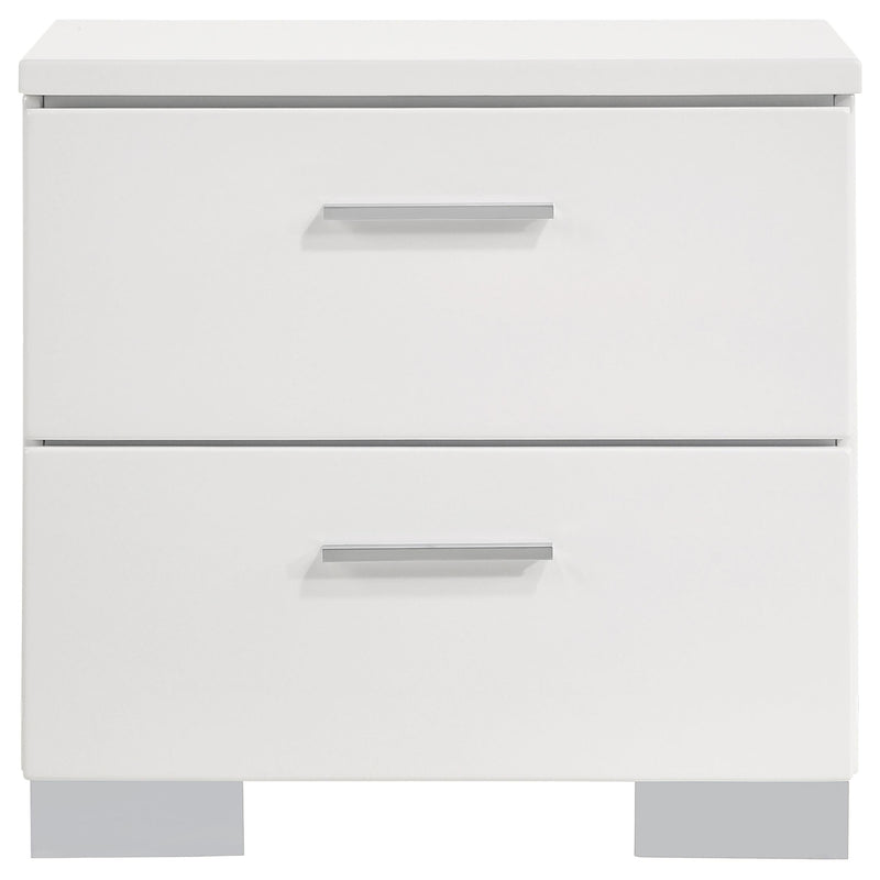 Felicity 4-piece Queen Bedroom Set White High Gloss - 203500Q-S4L